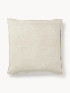 Cojín sofá grande de mezcla de lino Lennon, 60 x 60 cm