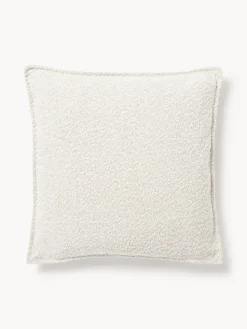 Cojín sofá grande en tejido bouclé Lennon, 60 x 60 cm