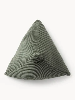 Cojín triangular de pana Kylen