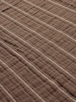 Colcha de algodón con estampado a rayas Aires