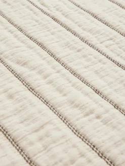 Colcha de algodón con estampado a rayas Aires