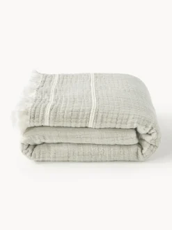 Colcha de algodón con flecos Kailani