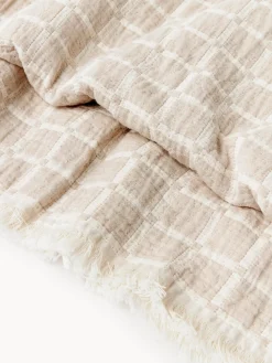 Colcha de muselina lavada con flecos Ronia