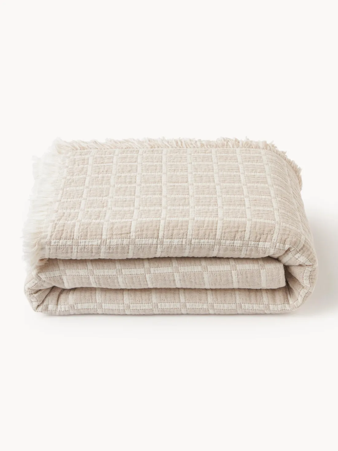 Colcha de muselina lavada con flecos Ronia