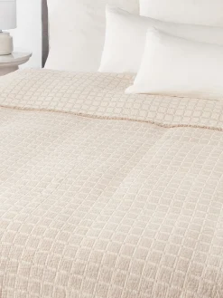 Colcha de muselina lavada con flecos Ronia