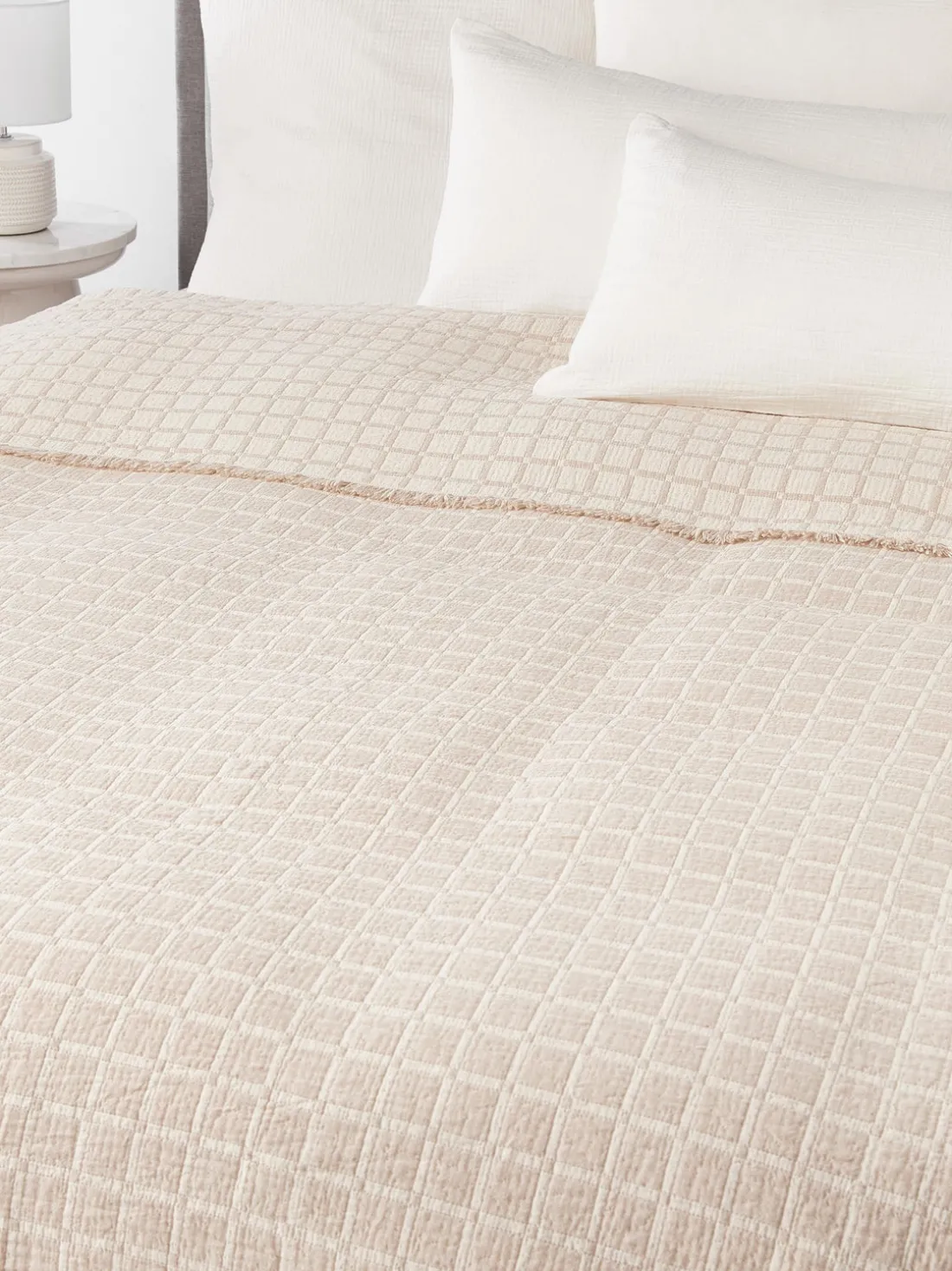 Colcha de muselina lavada con flecos Ronia