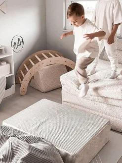 Colchoneta de salto infantil artesanal de pana mate