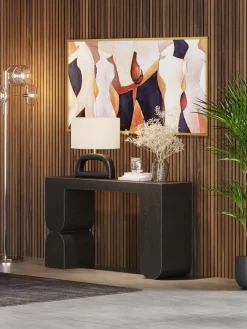 Consola artesanal de madera Curve