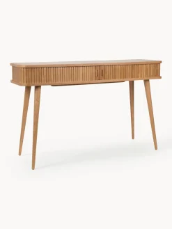 Consola de madera con puertas enrollables y frente acanalado Barbier