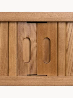 Consola de madera con puertas enrollables y frente acanalado Barbier