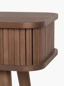 Consola de madera con puertas enrollables y frente acanalado Barbier