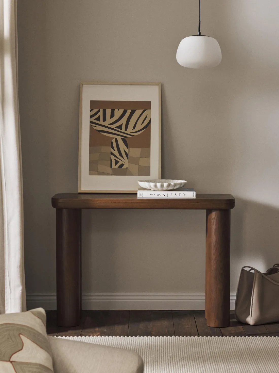 Consola de madera de roble Kalia