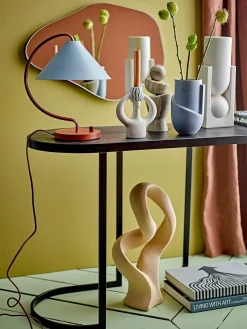 Consola de metal con tablero de madera Carter