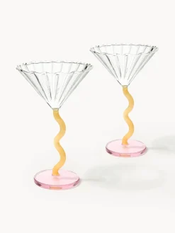 Copas de cóctel de vidrio de borosilicato Curve, 2 uds.