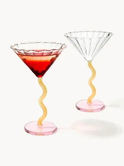 Copas de cóctel de vidrio de borosilicato Curve, 2 uds.
