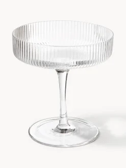 Copas de champán sopladas con relieves Ripple