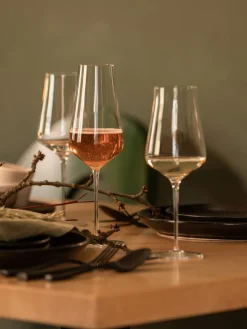 Copas de vino blanco artesanales Duo, 2 uds.