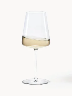 Copas de vino blanco de cristal en forma de cono Power, 6 uds.
