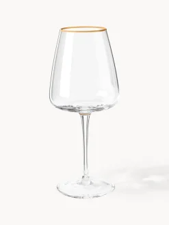 Copas de vino blanco de vidrio soplado Ellery, 4 uds.