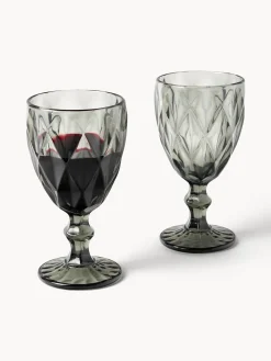 Copas de vino con patrón texturizado Colorado, 4 uds.