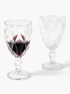 Copas de vino con patrón texturizado Colorado, 4 uds.