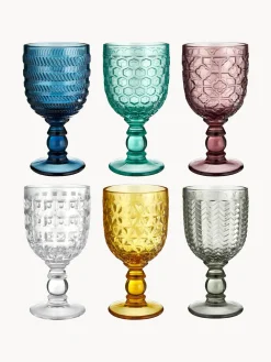 Copas de vino con relieves Geometrie, 6 uds.