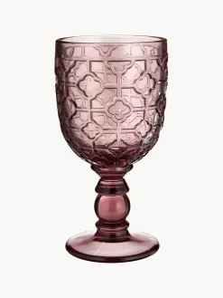 Copas de vino con relieves Geometrie, 6 uds.