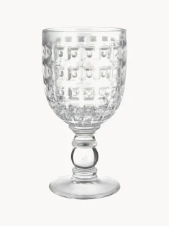 Copas de vino con relieves Geometrie, 6 uds.