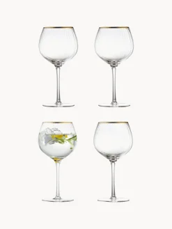 Copas de vino sopladas con relieve en forma esférica Palermo, 4 uds.