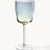 Copas de vino sopladas con relieve y brillo nacarino Juno, 4 uds.