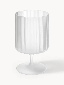 Copas de vino sopladas con relieves Ripple, 2 uds.