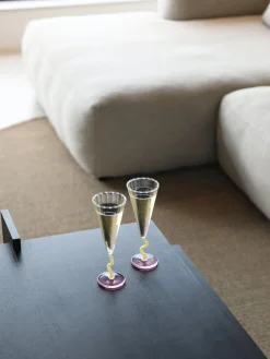 Copas flauta de champán artesanal Curve, 2 uds.