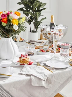 Copas flauta de champán de cristal con relieve Melodia, 6 uds.