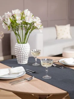 Copas pompadour de champán de cristal con relive Opera, 6 uds.