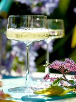 Copas pompadour de champán de cristal Power, 6 uds.