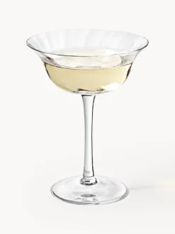 Copas pompadour de champán sopladas Swirl, 4 uds.
