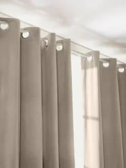 Cortinas oscurecedoras de terciopelo con ojales Rush, 2 uds.