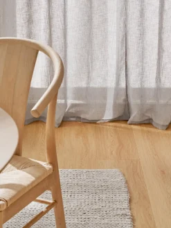 Cortinas semitransparente con cinta de lazo Gardine Ibiza, 2 uds.