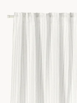 Cortinas semitransparentes con lazo Birch, 2 uds.