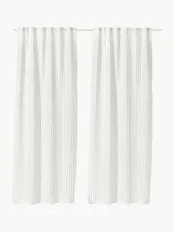 Cortinas semitransparentes con lazo Birch, 2 uds.