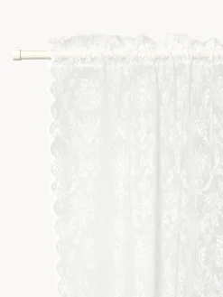 Cortinas transparentes con dobladillo Lacina, 2 uds.