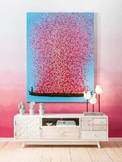 Cuadro en lienzo pintado Flower Boat