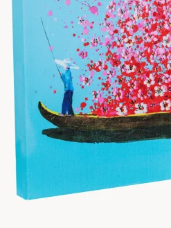 Cuadro en lienzo pintado Flower Boat