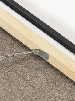 Cuadro en lienzo pintado a mano Simple Living, marco de madera