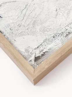 Cuadro en lienzo pintado a mano Simple Living, marco de madera