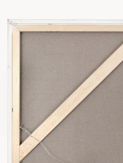 Cuadro en lienzo pintado a mano Blueplay, marco de madera