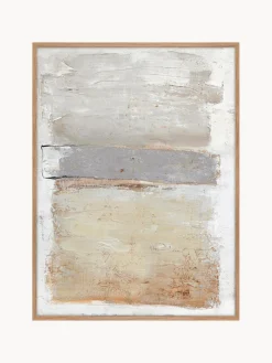 Cuadro en lienzo pintado a mano Scenario, marco de madera