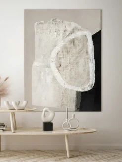 Cuadro en lienzo pintado a mano White Stone