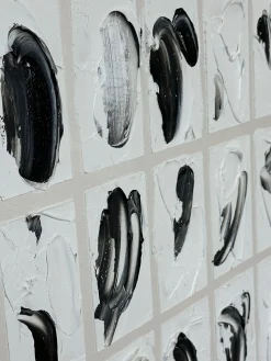 Cuadro en lienzo pintado a mano Peirce, marco de madera