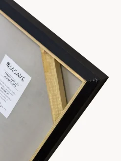 Cuadro en lienzo pintado a mano Contrast, marco de madera